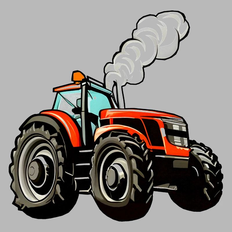 Traktor starker Qualm
