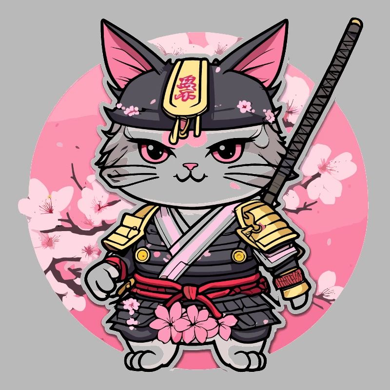 Samurai Katze & Kirschblüten #6