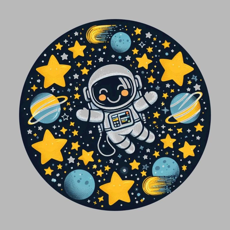 Astronaut kid in space