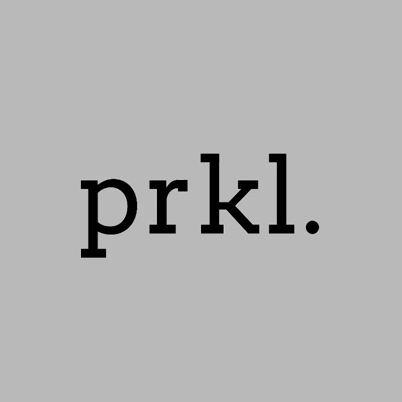 PRKL. Impression de texte noir sur blanc