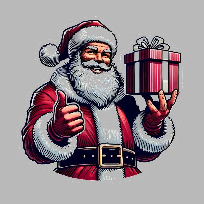 Weihnachtsmann mit Geschenk