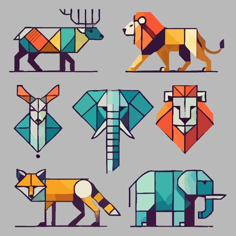 Animaux géométriques