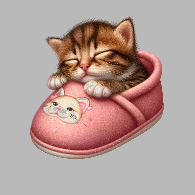Chaton chaton dormant dans une chaussure