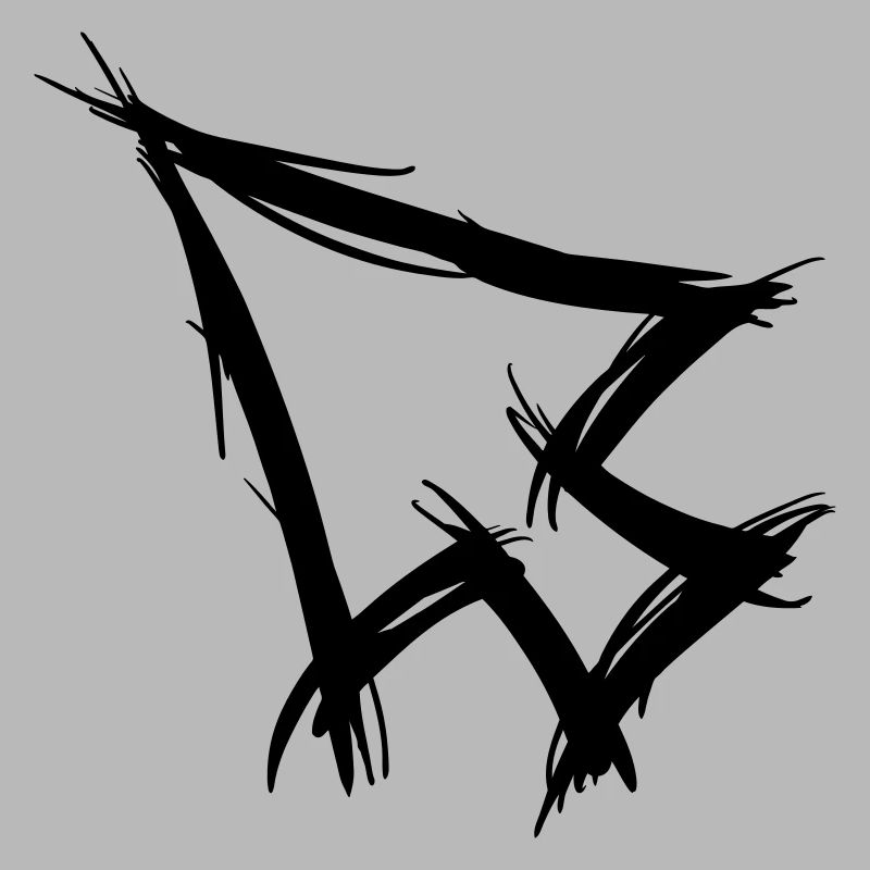 Mouse pointer cursor, arrow, hand drawn.