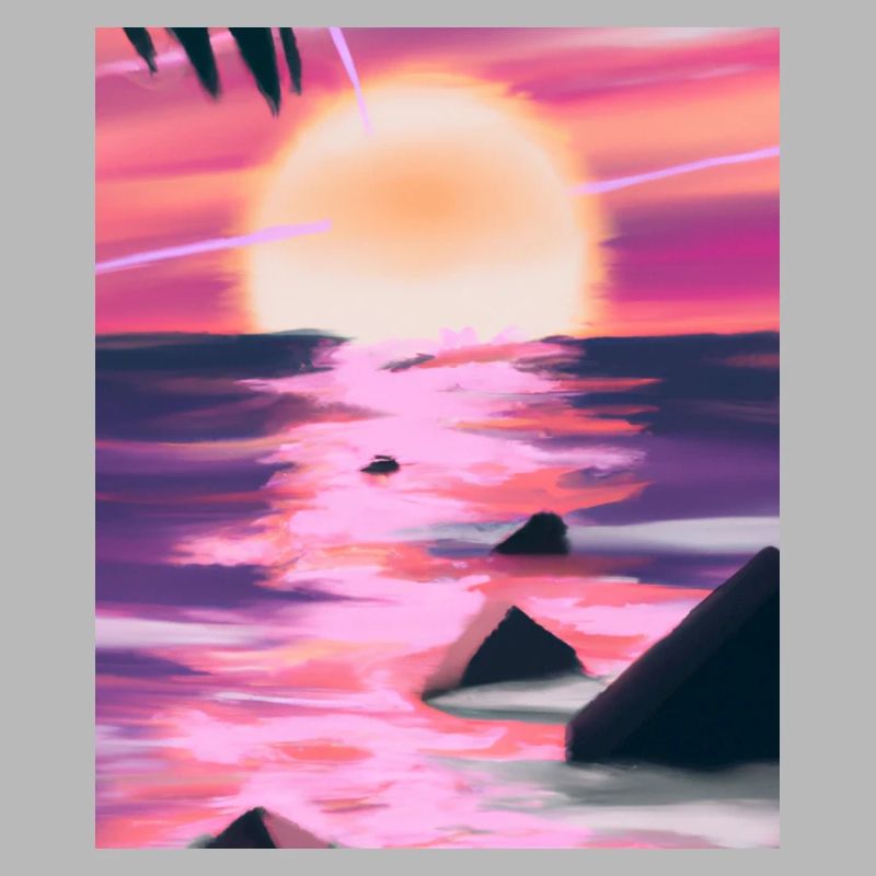 Vaporwave Sun Synthwave Sunset
