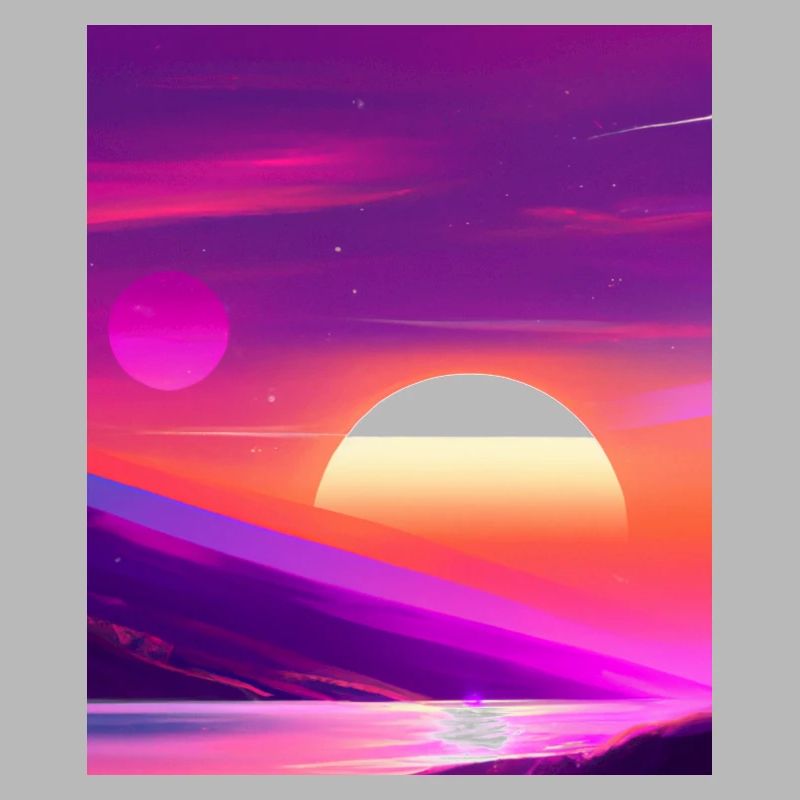 Vaporwave Sun Synthwave Sunset