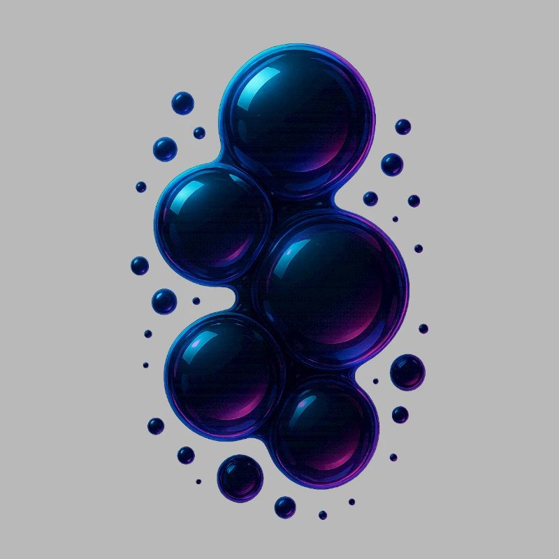 3d Bubbles Blue