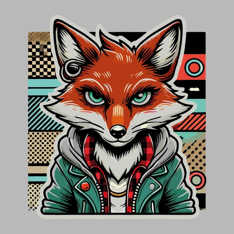 Retro Fox Hipster Design