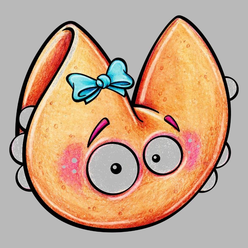 fortune cookie monster with bow