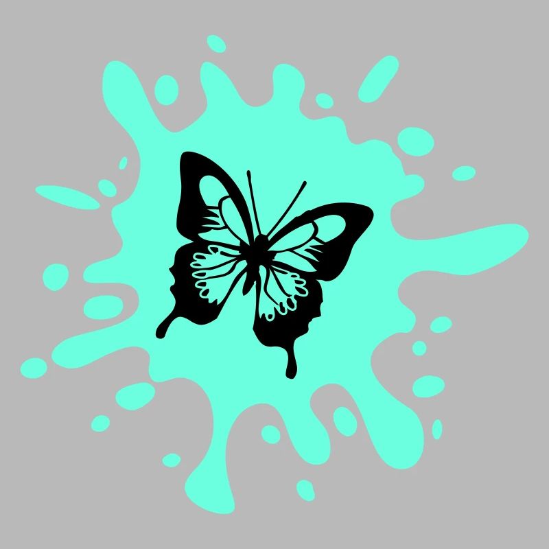 Papillon éclaboussures de couleur
