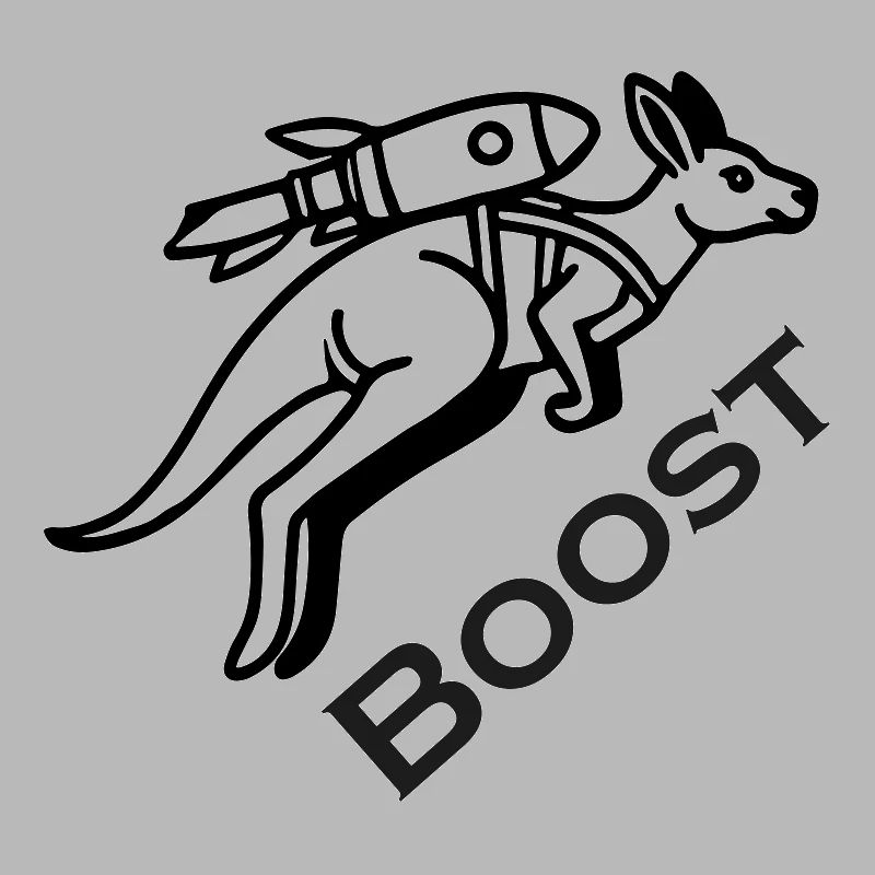 Kangourou avec jetpack - Boost Design