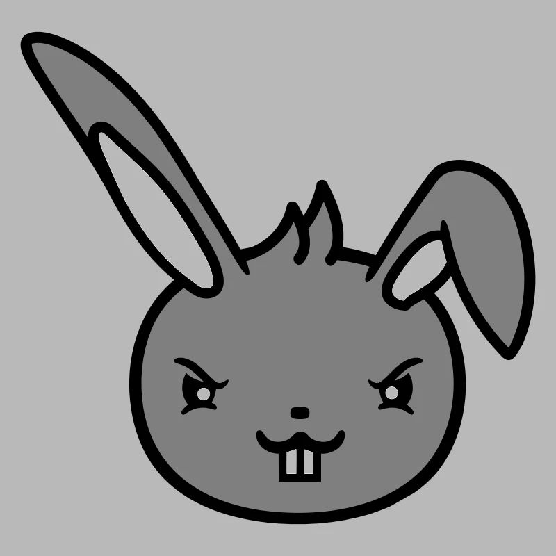 Lapin Mauvais Œil Coquin Cool Déterminé Drôle