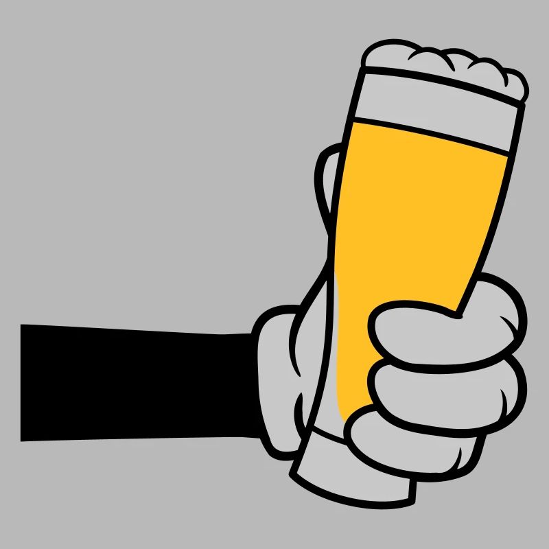 Toast beer glass Comic Hand