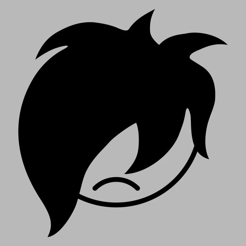Triste malheureux emo longs cheveux noirs