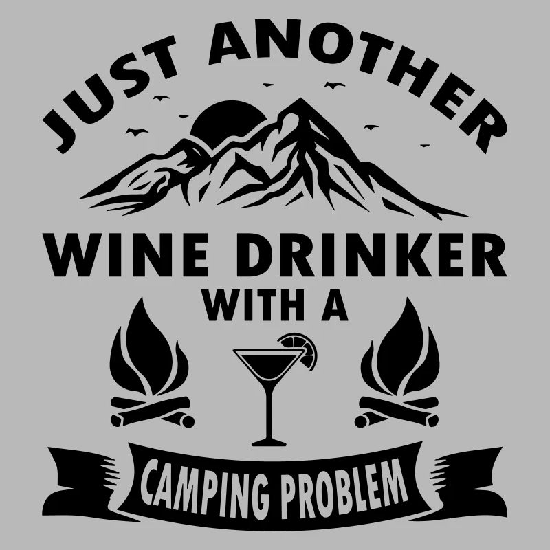 Wine Drinker With A Camping