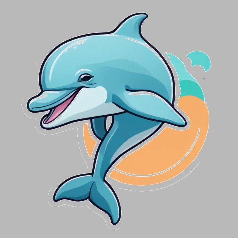 Delfin glücklich springen