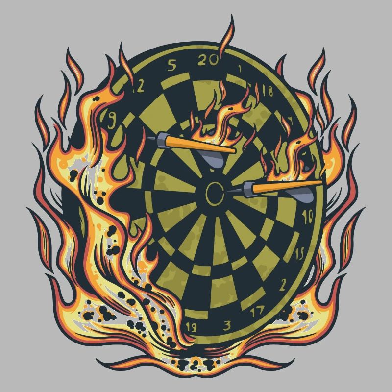 Burning dartboard