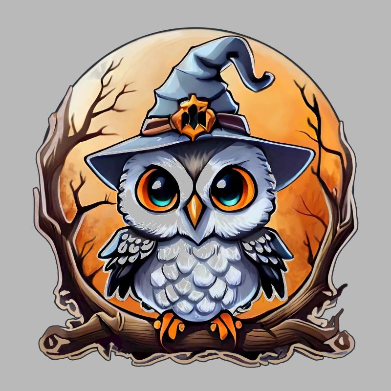 Eulenzauberer Zauberer, Eule und Hut