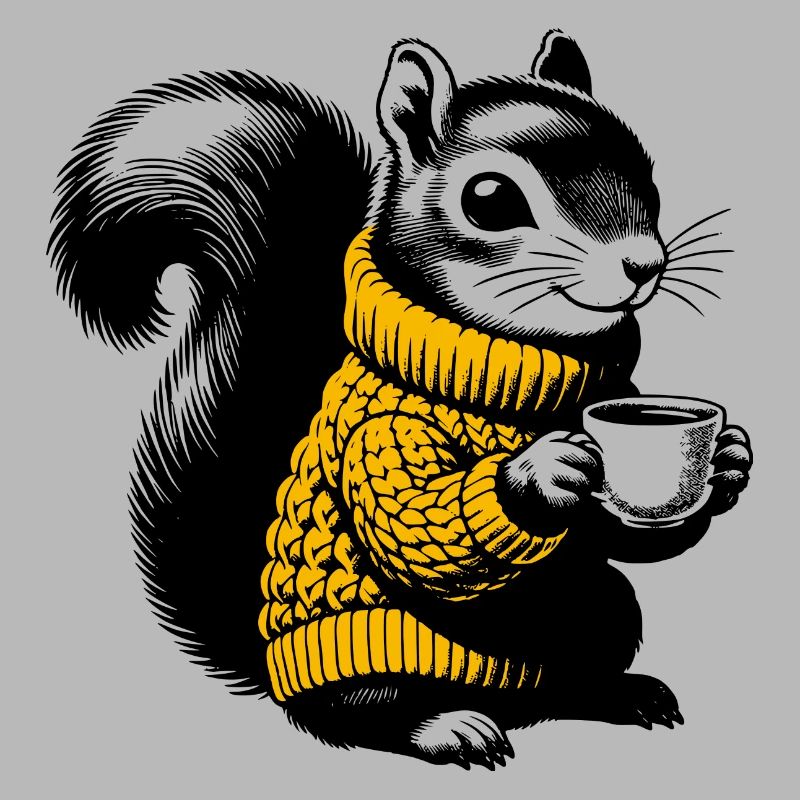 Eichhörnchen im Rollkragenpullover