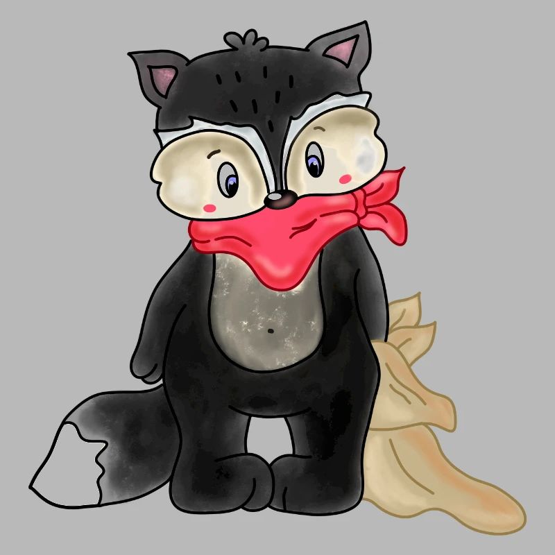 Raccoon with Comforter