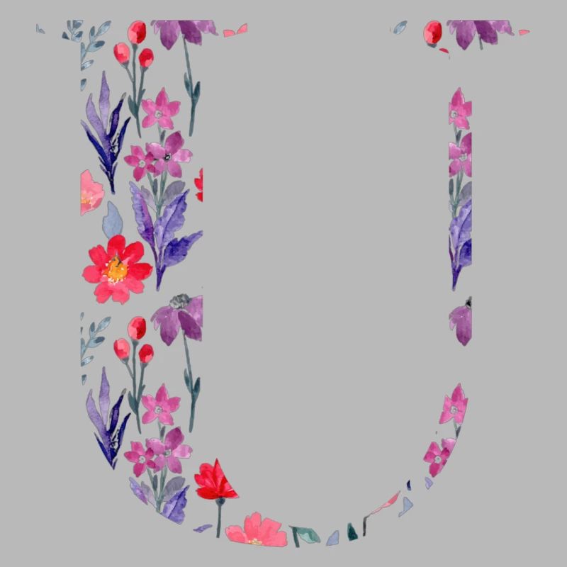 Blumen personalisierter U-Brief - Geschenkidee