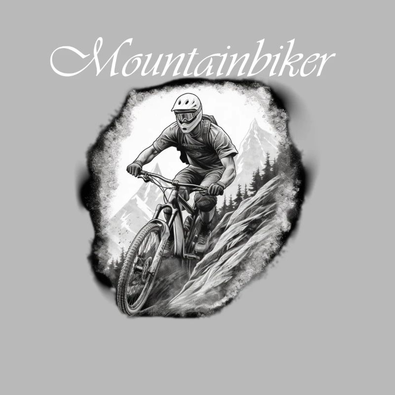 Mountainbiker weiß