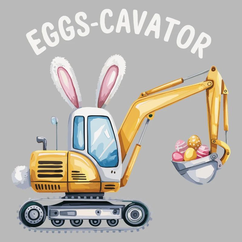 Eggs-cavator Easter excavator with bunny ears