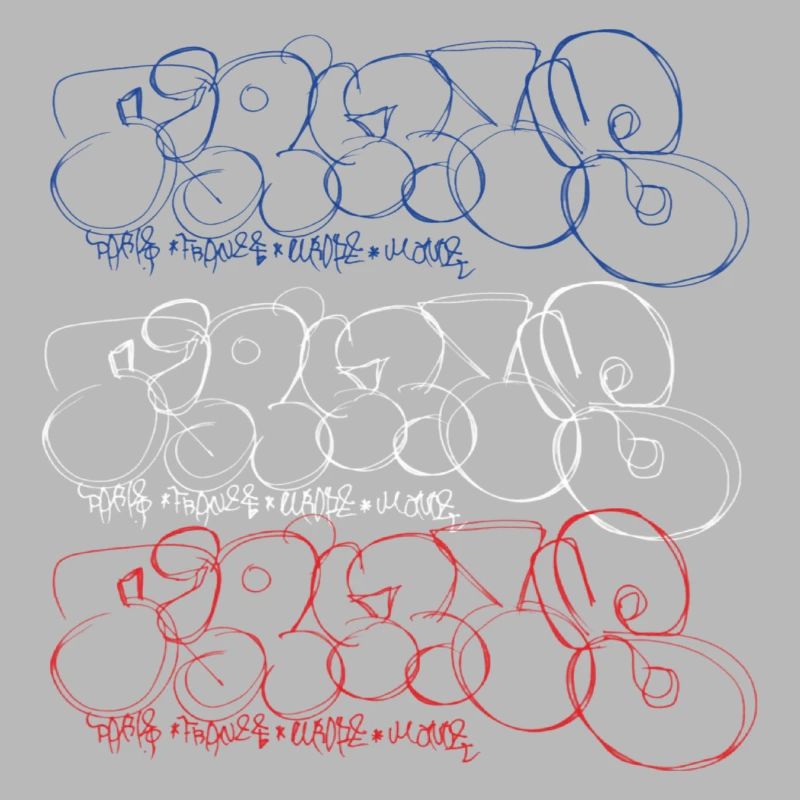 Graffiti Kunst Collage Print (Pariser Bubble Style