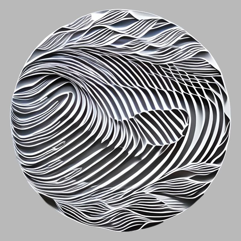 Abstract black and white waves