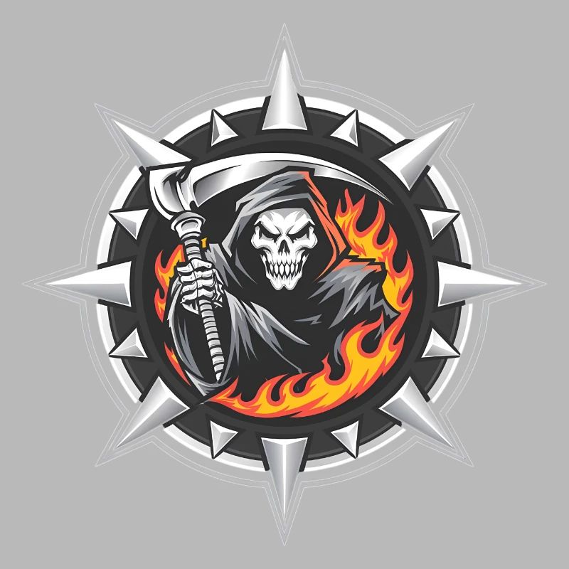 Flaming Reaper on Spiked Crest