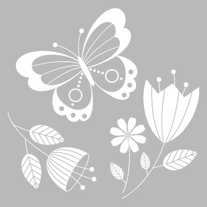 Papillon avec des fleurs