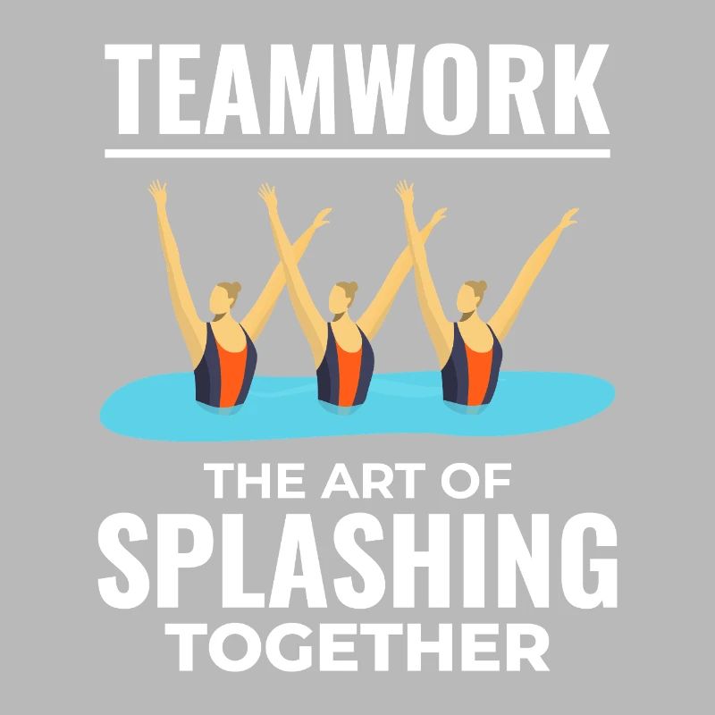 Teamwork Splashing Water Design Synchronized Swim
