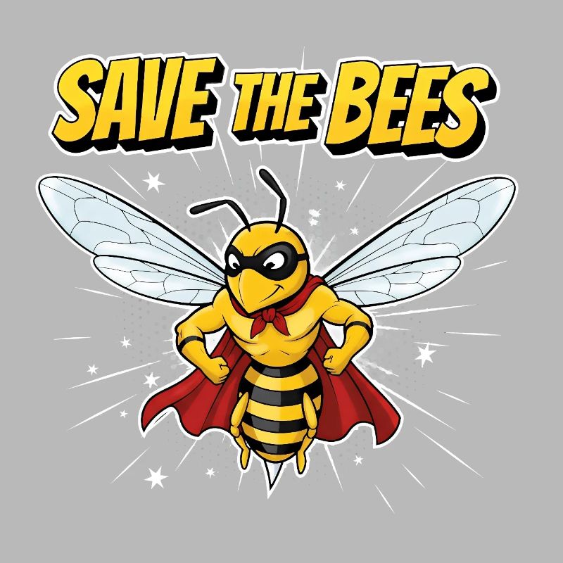 Comic Biene Heldenmotto