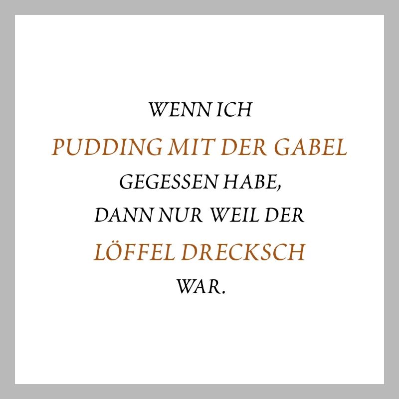 Pudding mit der Gabel