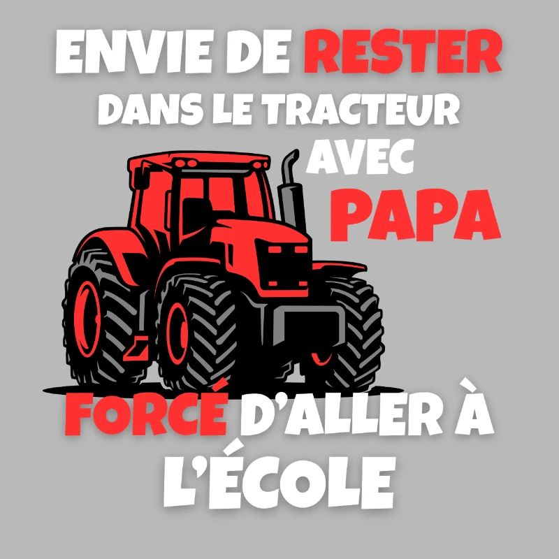 Jungen T-Shirt Traktor Schule Bauer