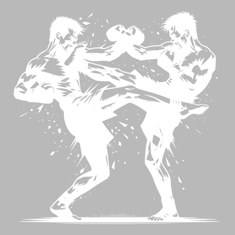 Double Strike Boxe thaïlandaise Le ring brûle violemment