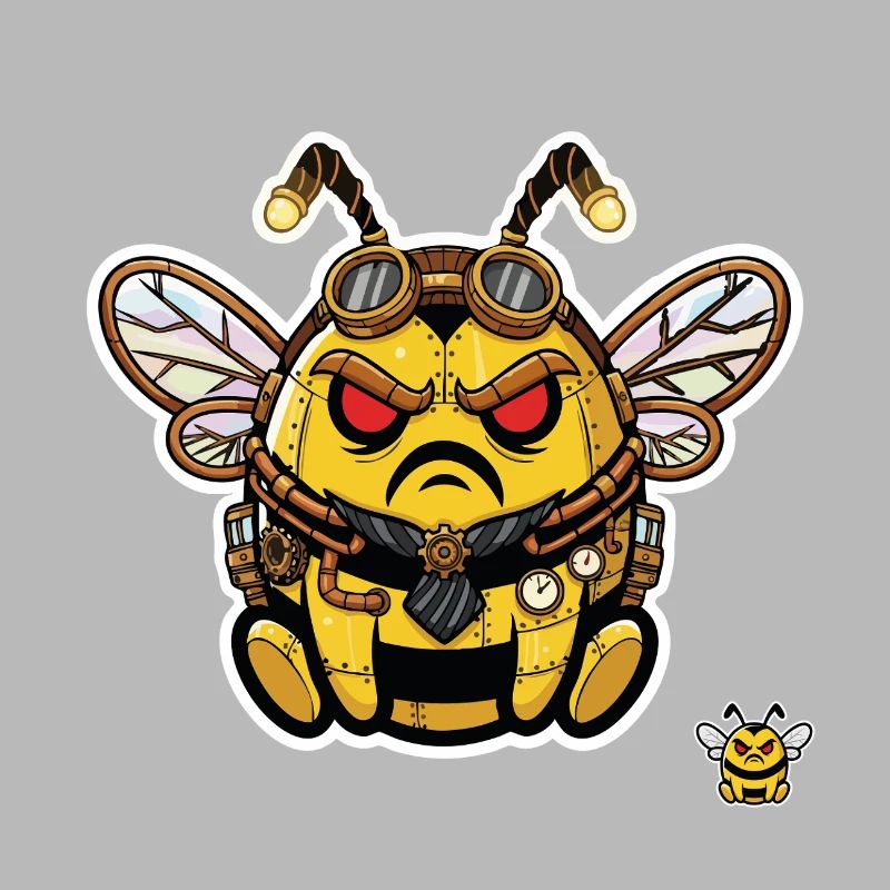 Bionic Edgy Steampunk Cyborg Bee
