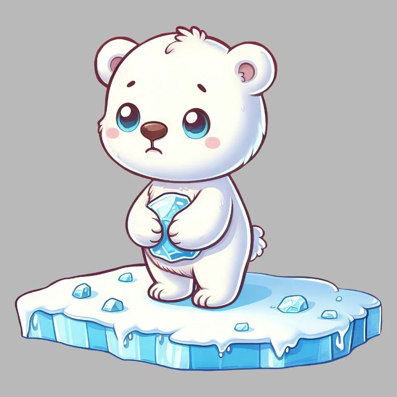 Eisbär auf Eisscholle globale Erwärmung