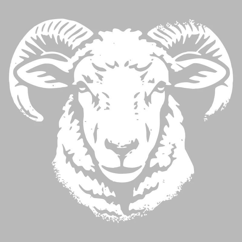 Widder Kopf Ram Schafbock Grunge Vektor