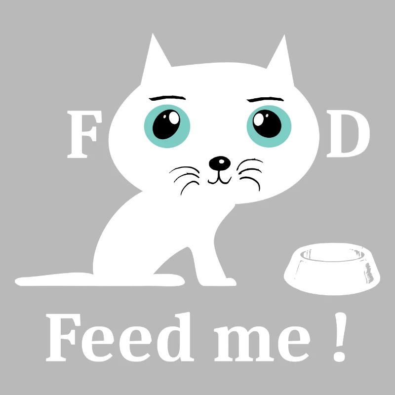 Chat blanc mignon