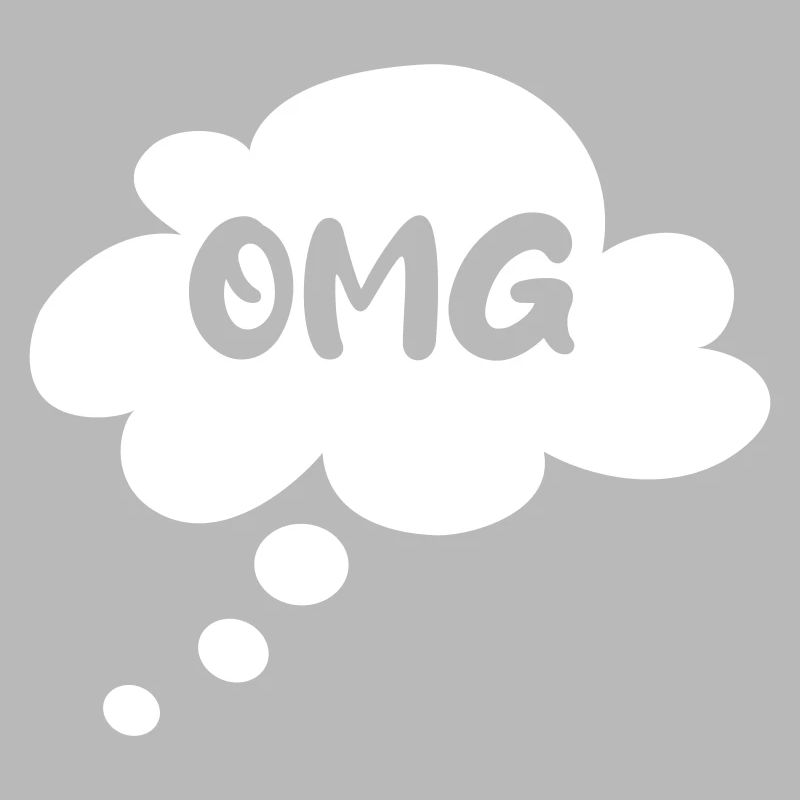Dire OMG Cloud Pensée Bulle Parole Bulle Simple