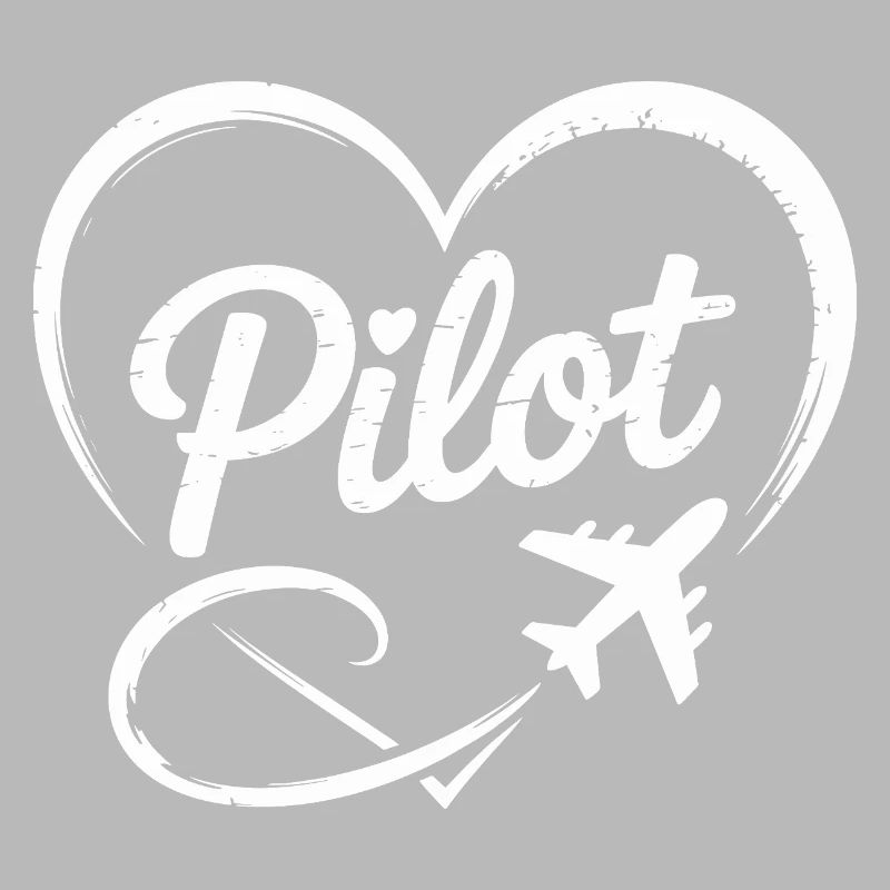 Pilot Herz Flugzeug Flugschein