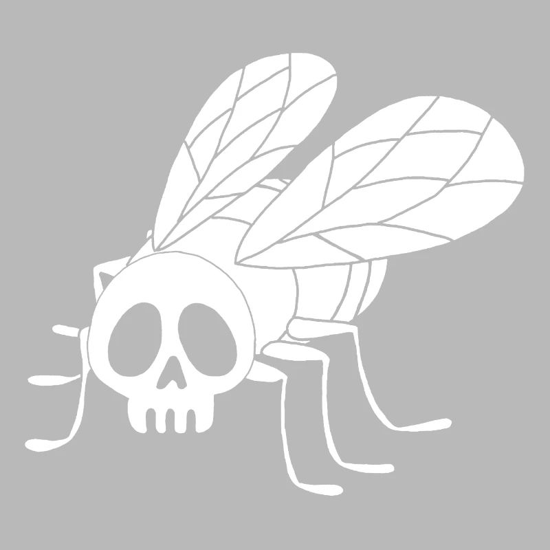 Crâne de mouche (blanc)