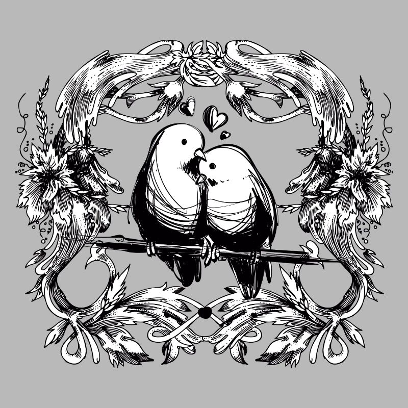 Inséparables / amour / relation / oiseaux / oiseau