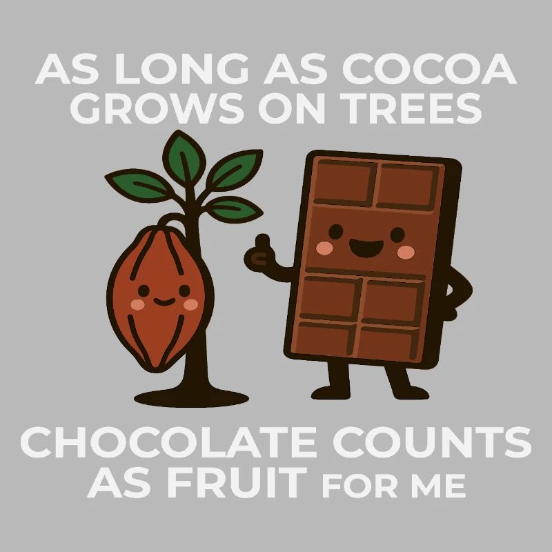 Chocolate is fruit – cocoa humor saying