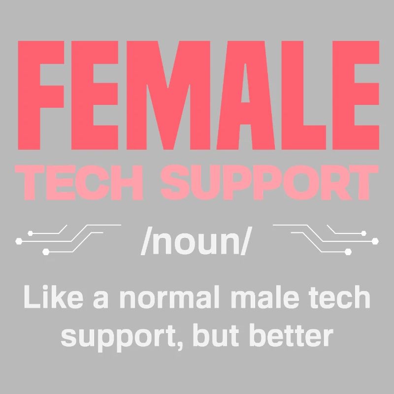 Tech Support Woman Definition IT Admin Computer