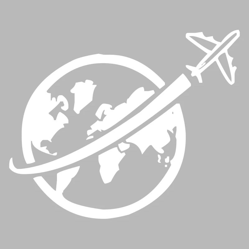 Avion avec globe-globe