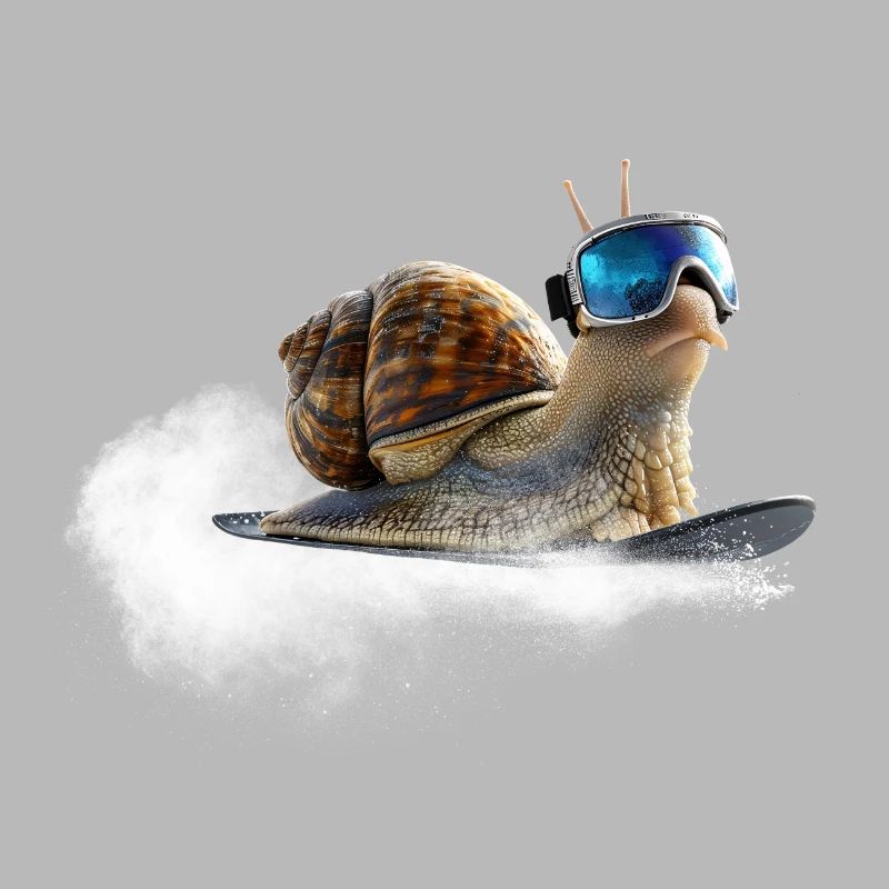Plus cool que le reste, l’escargot de snowboard.