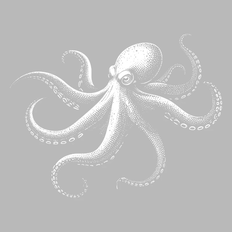 Pieuvre en Monochrome