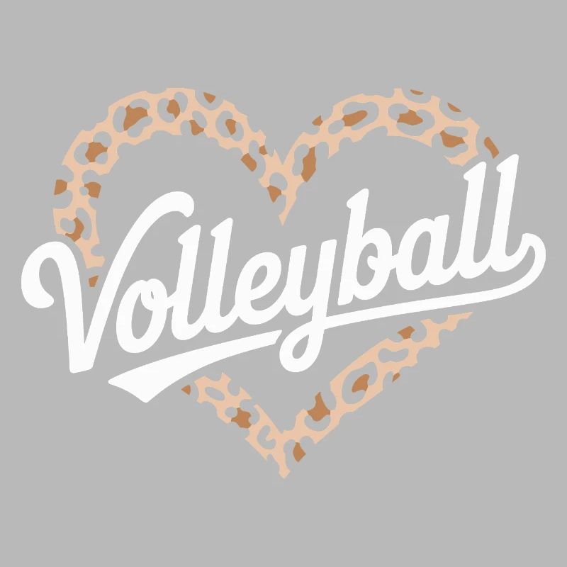Leopard Herz Volleyball Design